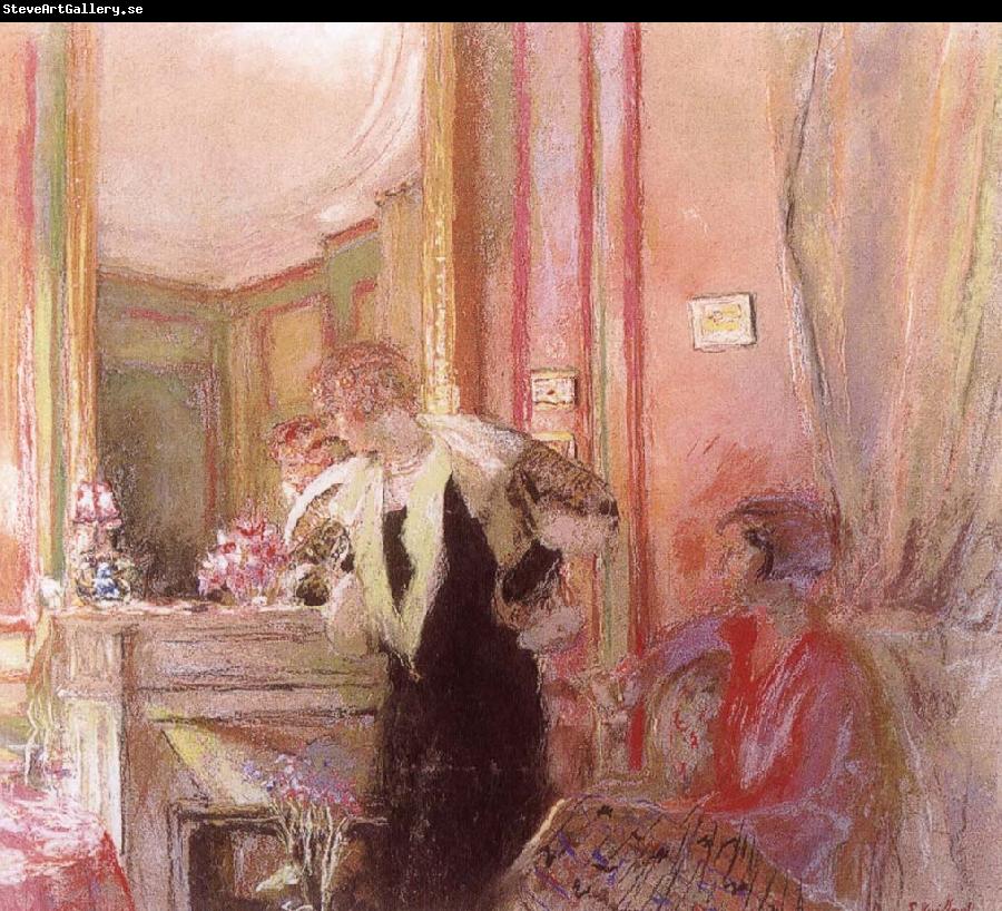 Edouard Vuillard Before the fireplace